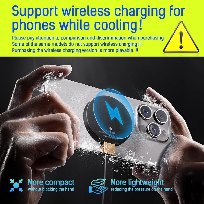 VALUEAGLE Magnetic Phone Cooler, ipad Cooler for Gaming,Live Streaming, Freeze in 15s, noiseless Cooling,for Phone/Tablet/iPad (Support Wireless Charging) - Image 2
